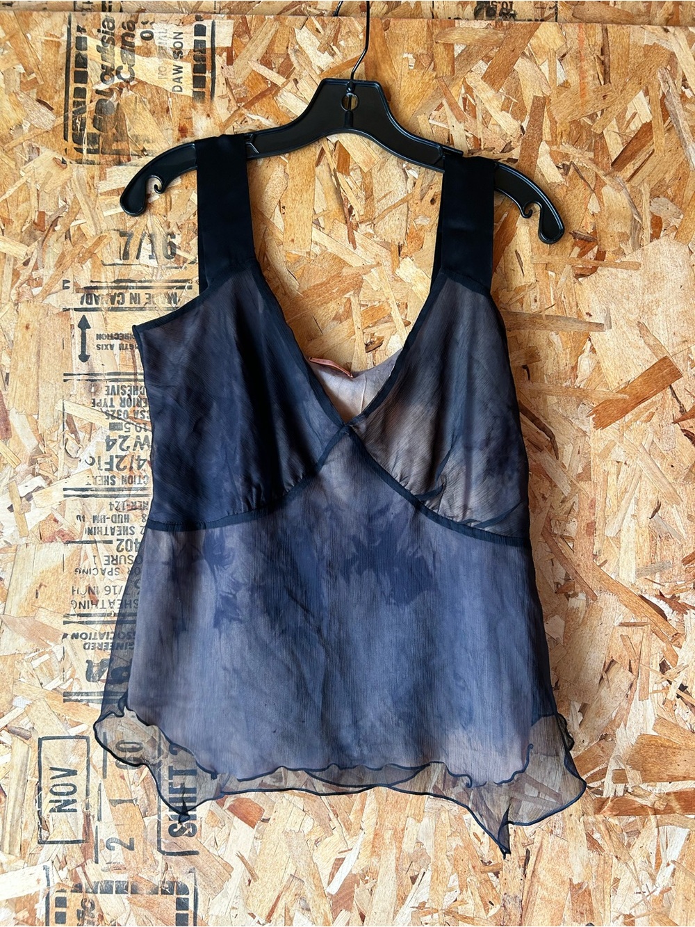 Hartnell Black Sheer V-Neck Sleeveless Camisole